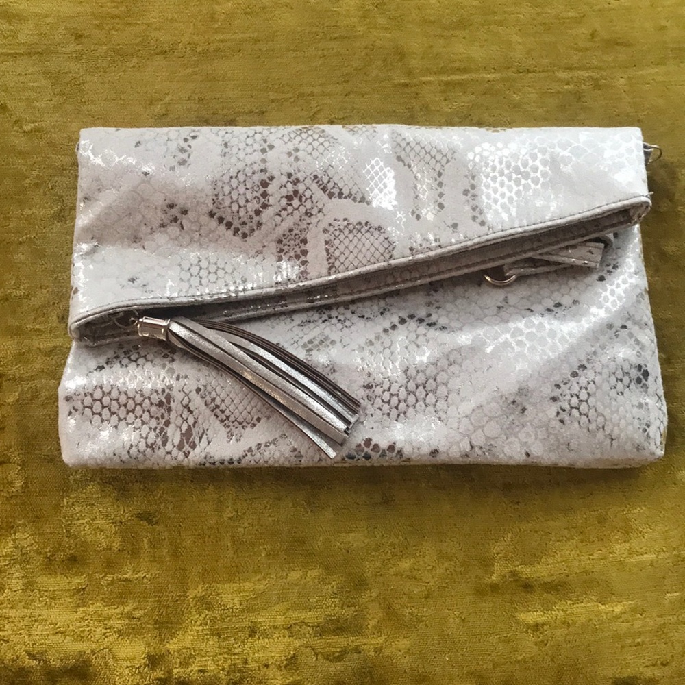 Snakeskin Patterned Clutch